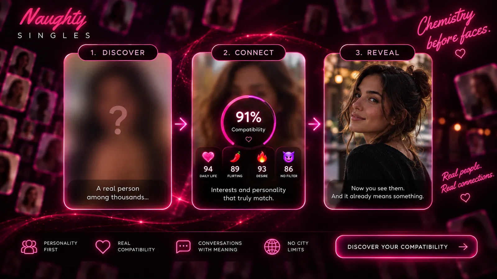 Chemistry and connection before physical attraction on Naughty Singles